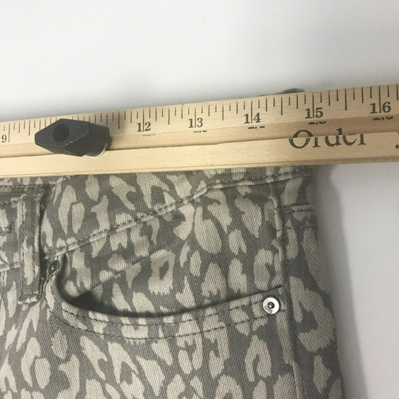 GAP Premium Super Skinny Jean Womens 4 27R Gray Leopard Animal Print Ankle - Picture 7 of 10